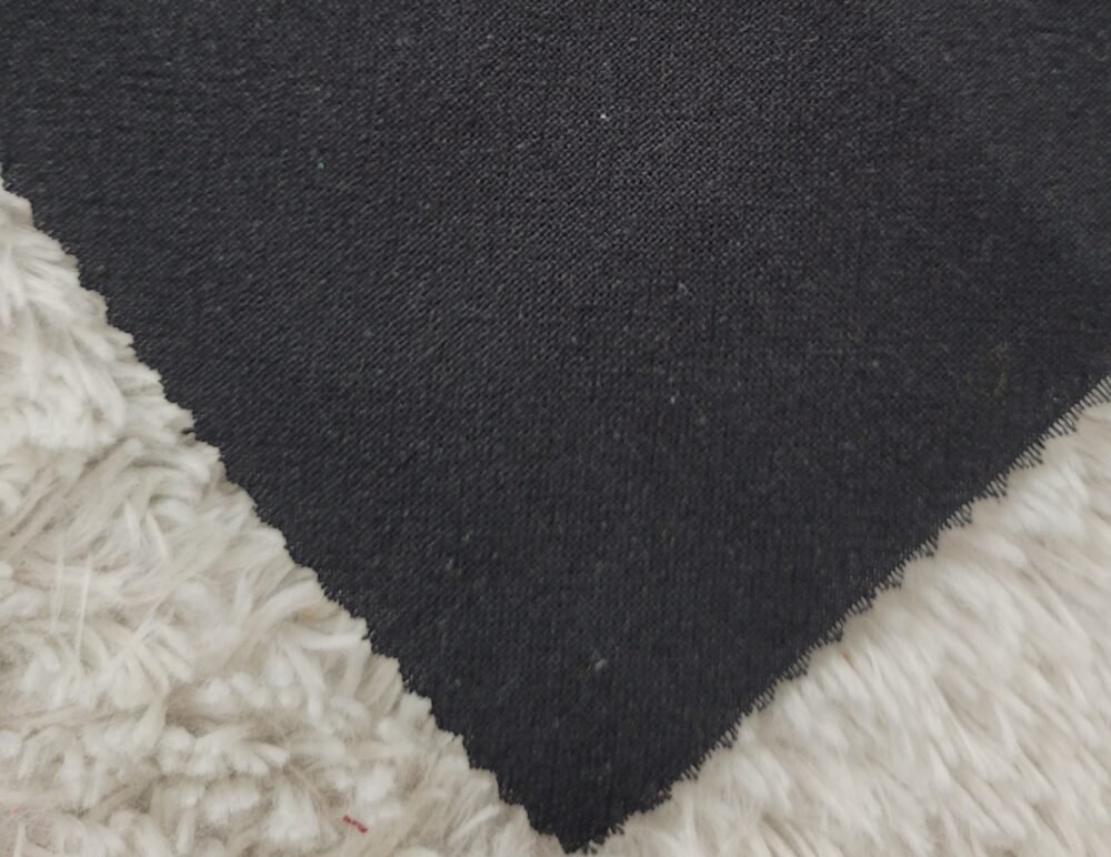 Cotton Linen Crepe Black