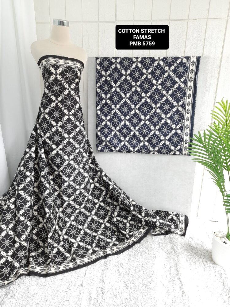 Cotton Stretch Abstrak PMB5759 - Image 2