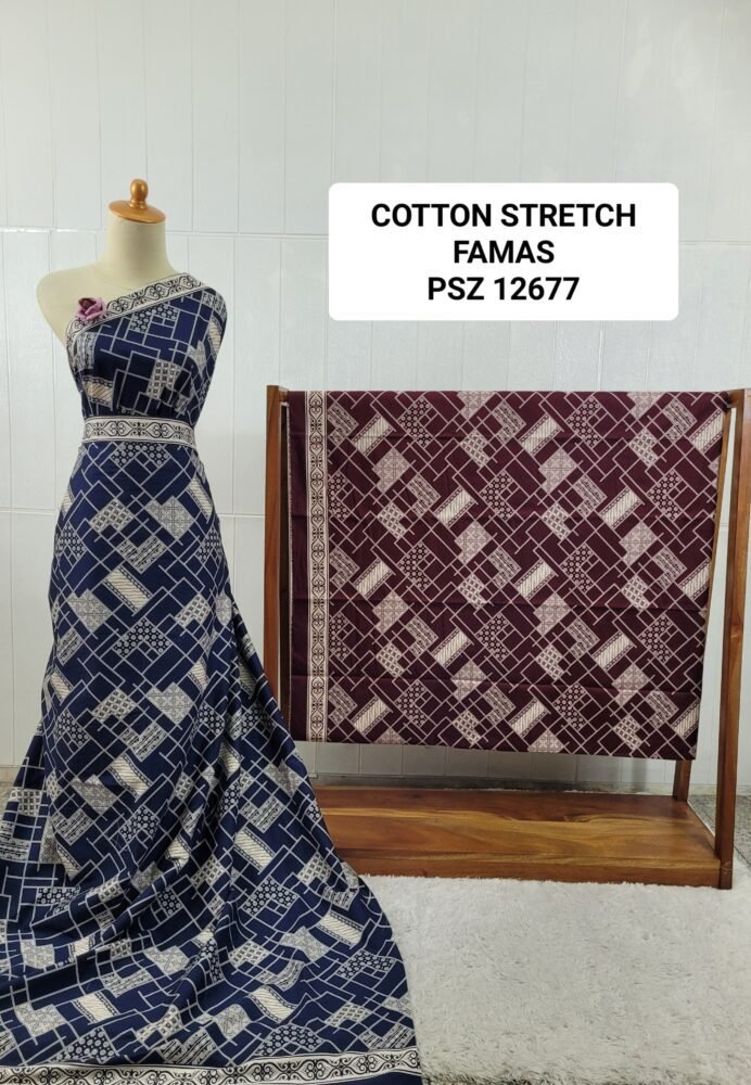 Cotton Stretch Abstrak PSZ12677 - Image 2