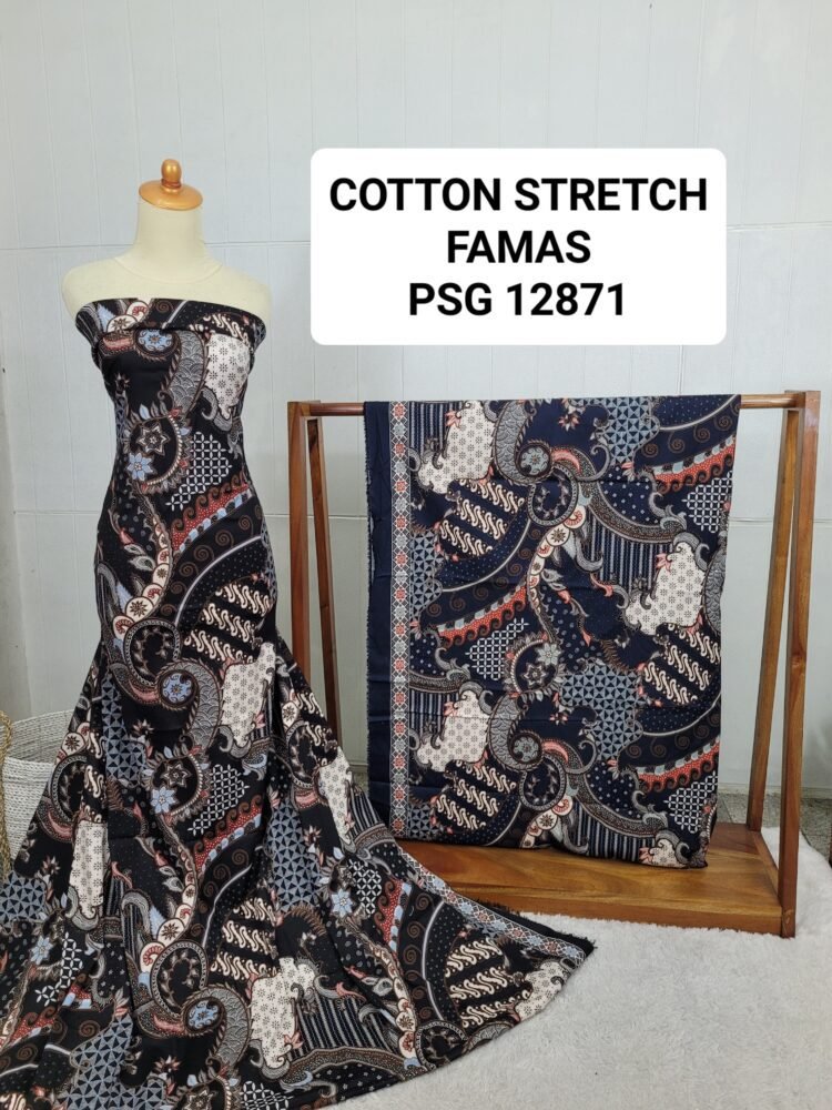 Cotton Stretch Abstrak PSG12871 - Image 2
