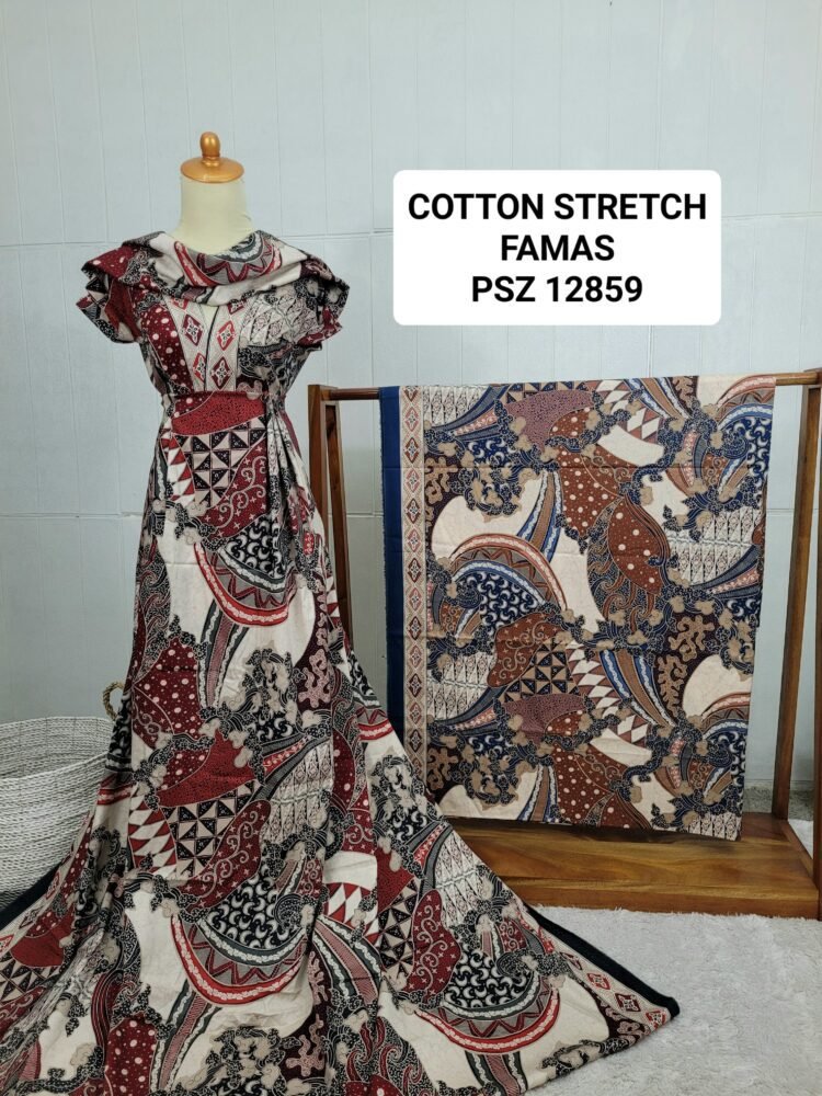 Cotton Stretch Abstrak PSZ12859 - Image 2