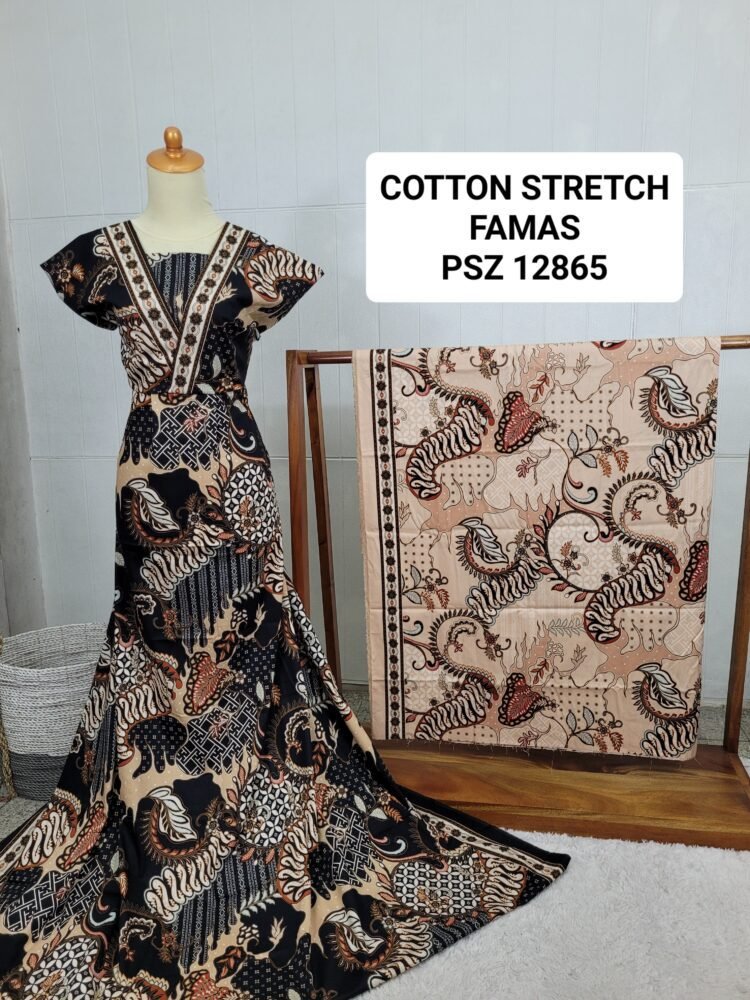 Cotton Stretch Abstrak PSZ12865 - Image 2