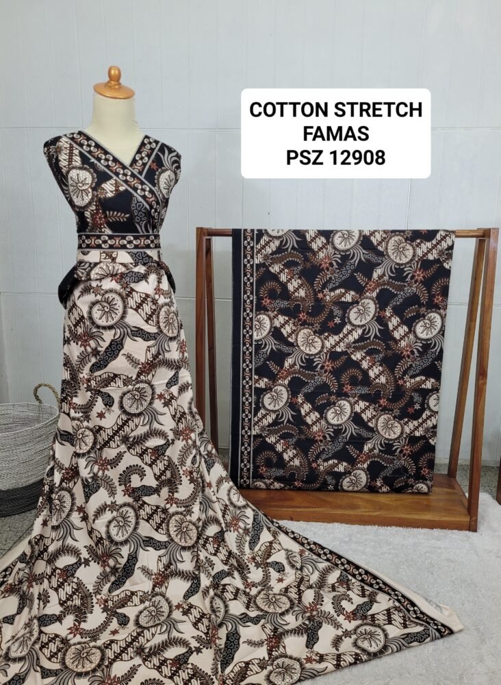Cotton Stretch Abstrak PSZ12908 - Image 2