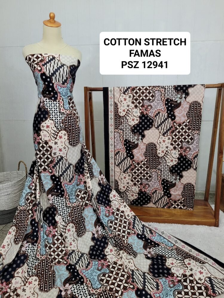Cotton Stretch Abstrak PSZ12941 - Image 2