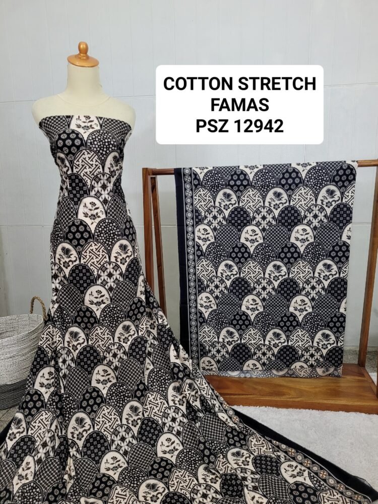 Cotton Stretch Abstrak PSZ12942 - Image 2