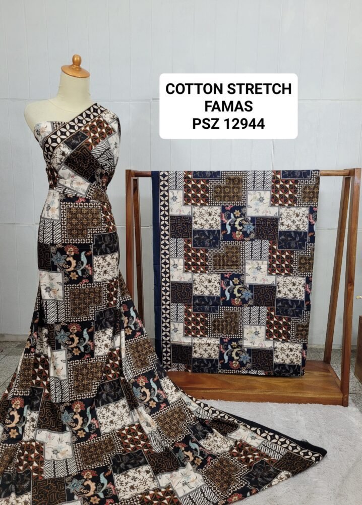 Cotton Stretch Abstrak PSZ12944 - Image 2