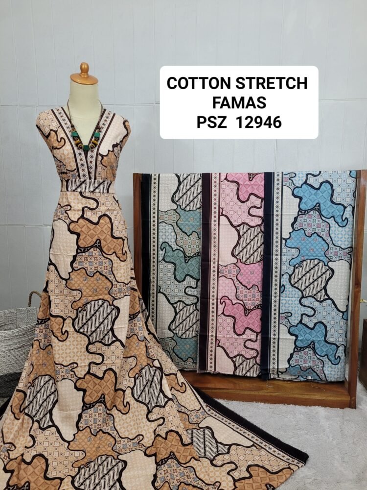 Cotton Stretch Abstrak PSZ12946 - Image 2