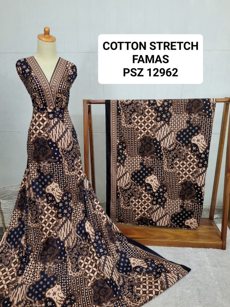 Cotton Stretch Abstrak PSZ12962 - Image 2